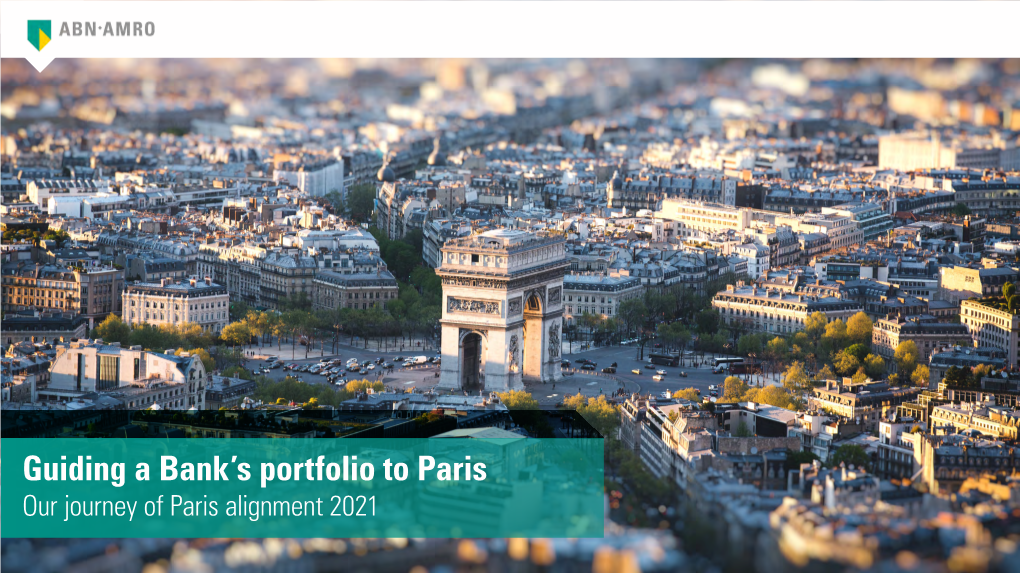 Guiding a Bank's Portfolio to Paris