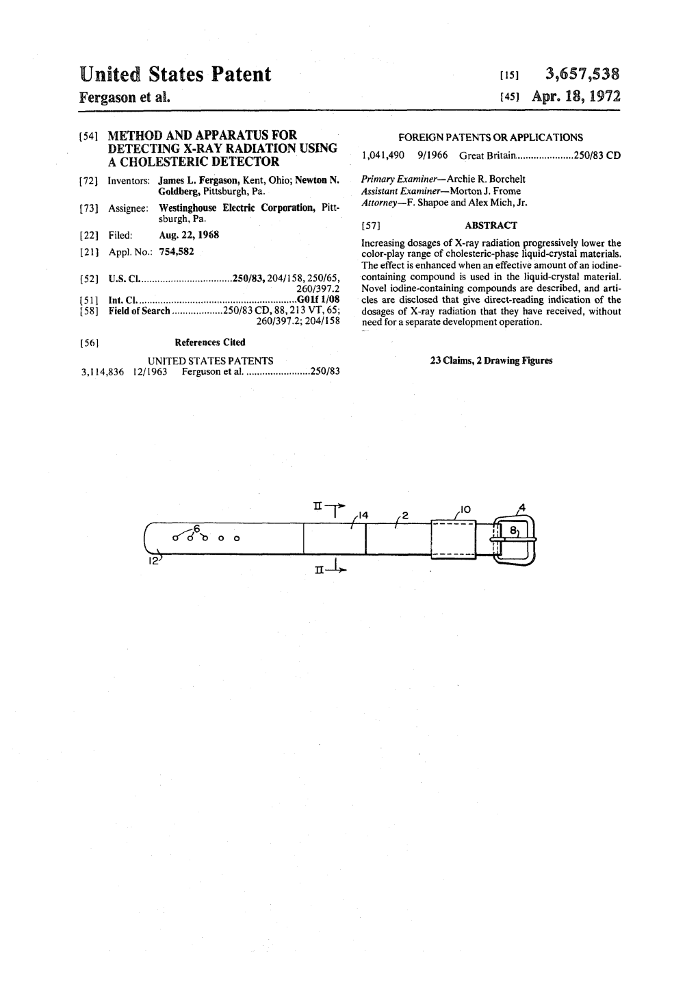 Method and Apparatus for Detecting X-Ray Radiation Using a Cholesteric