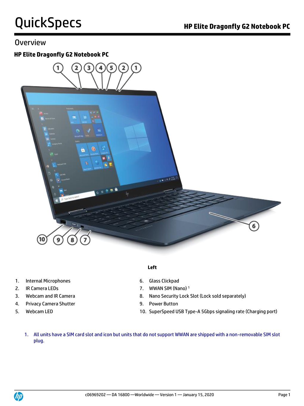 HP Elite Dragonfly G2 Notebook PC