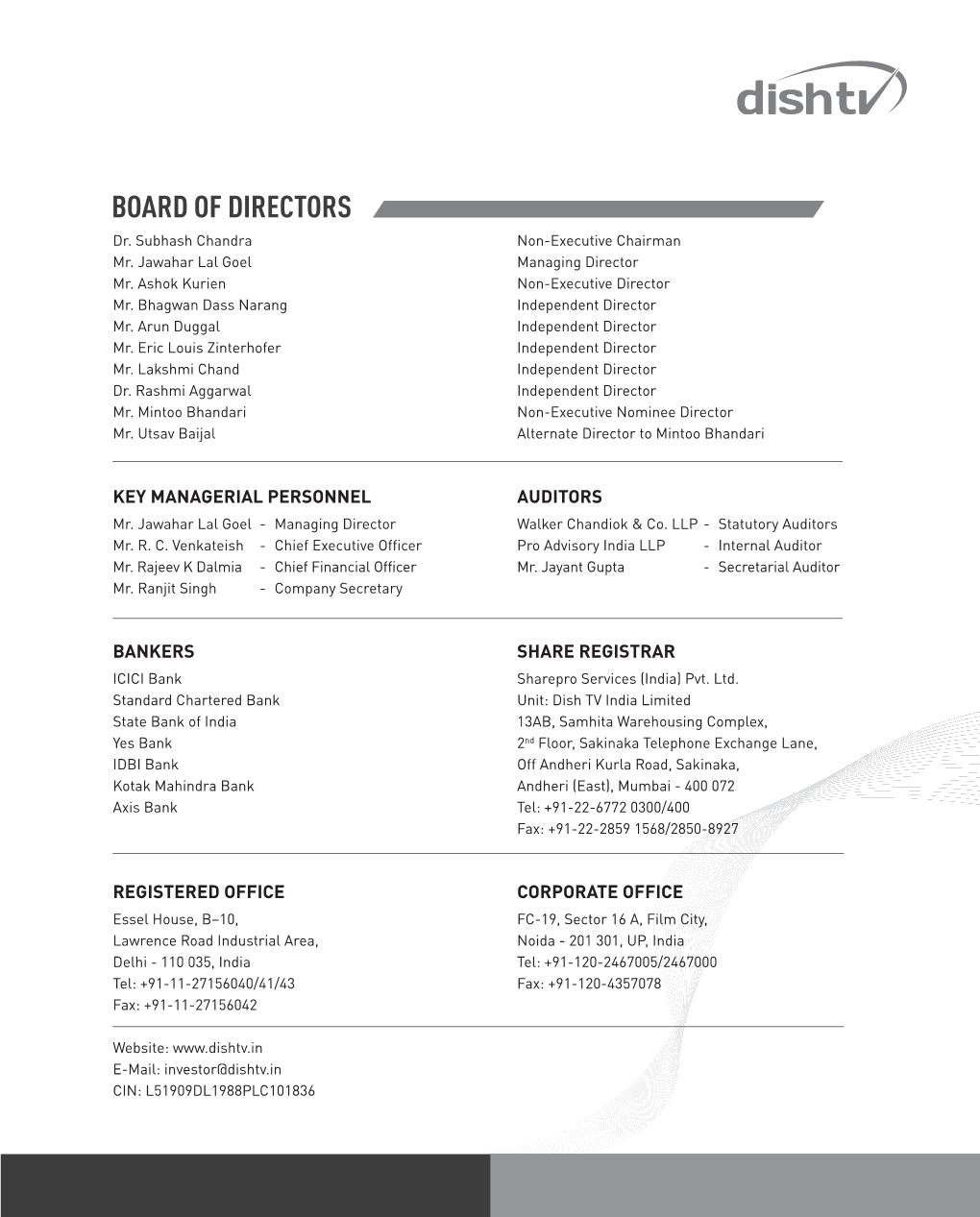 Key Managerial Personnel Auditors Bankers Share