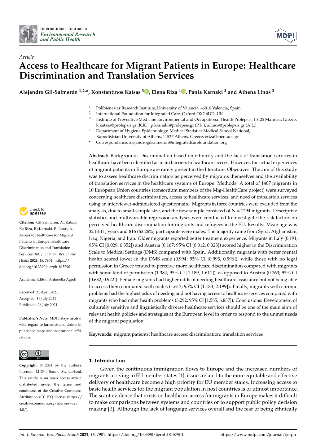 Healthcare Discrimination and Translation Services