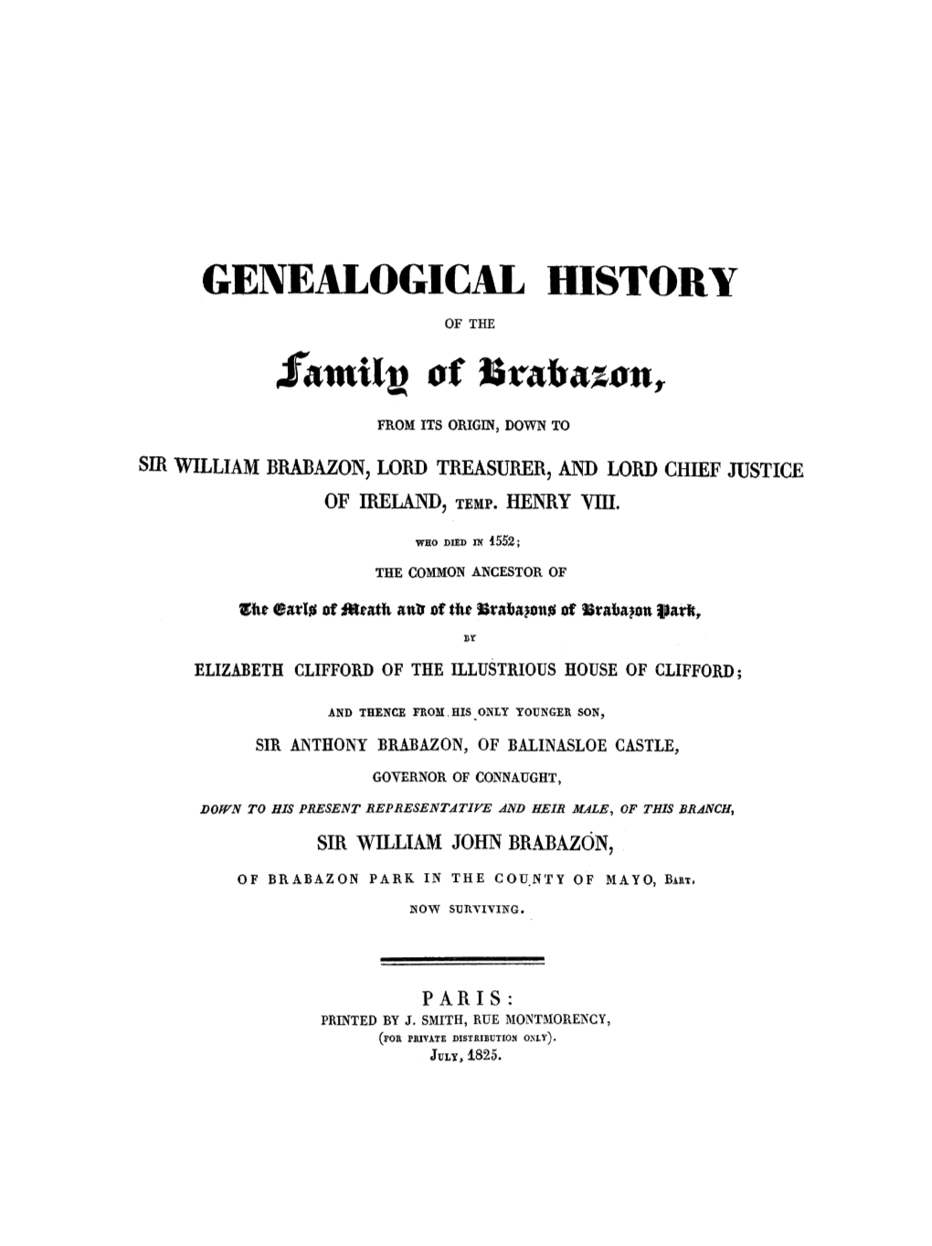 Genealogical History