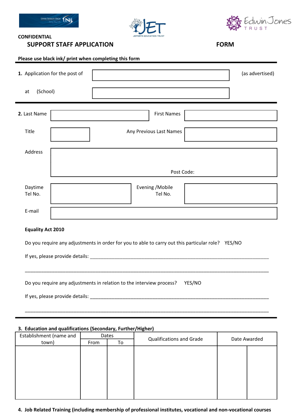 Please Use Black Ink/ Print When Completing This Form