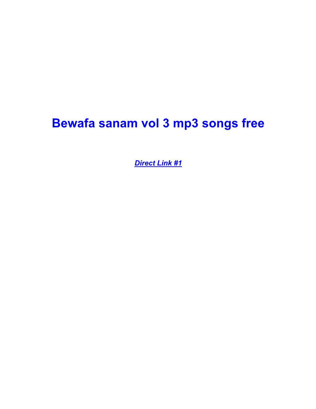 Bewafa Sanam Vol 3 Mp3 Songs Free
