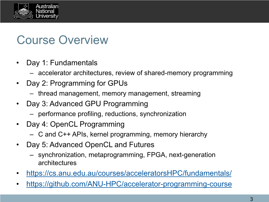 Course Overview