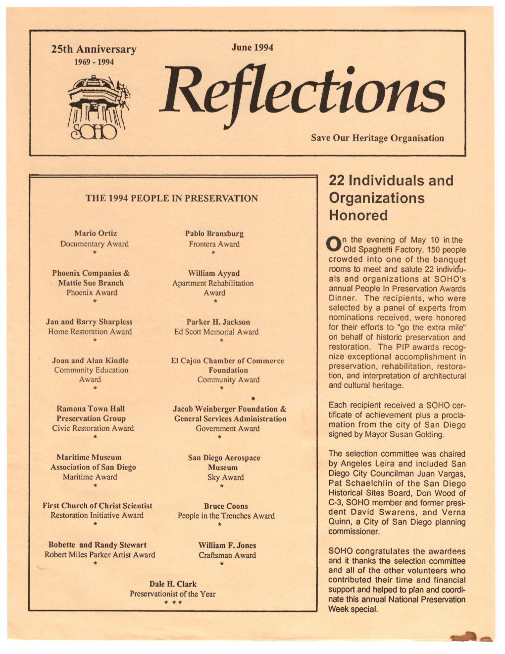 SOHO Reflections Newsletter, Vol. 26, Issue 2