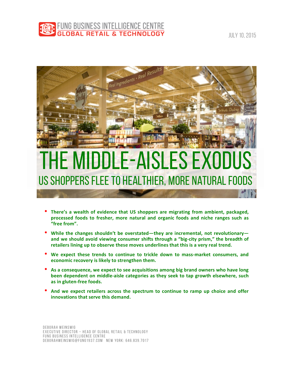 The Middle-Aisles Exodus US Shoppers Flee to Healthier, More Natural Foods