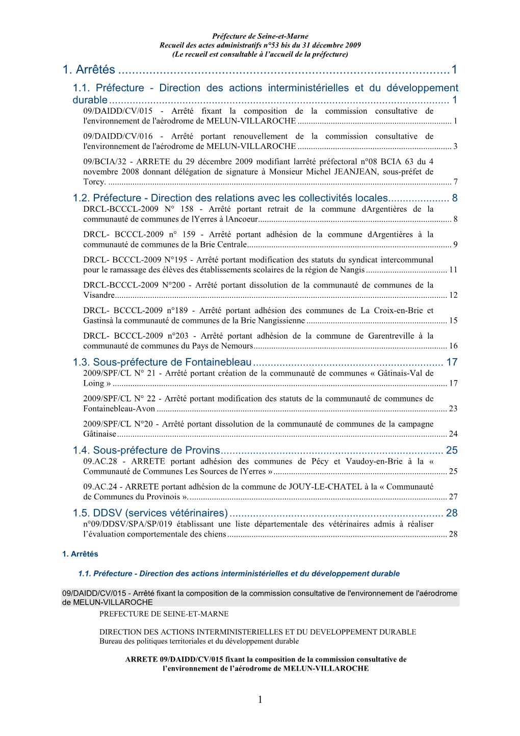 RAA N°53 Bis Du 31 Décembre 2009 (31 Pages)