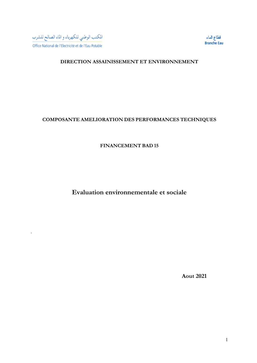 Evaluation Environnementale Et Sociale