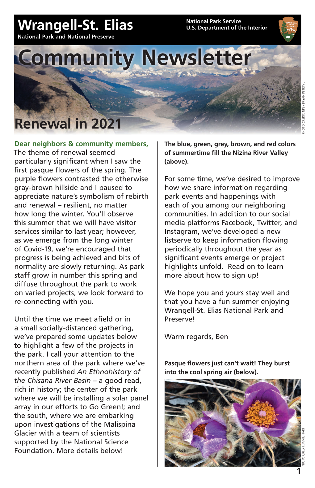 Wrangell St. Elias Community Newsletter 2021
