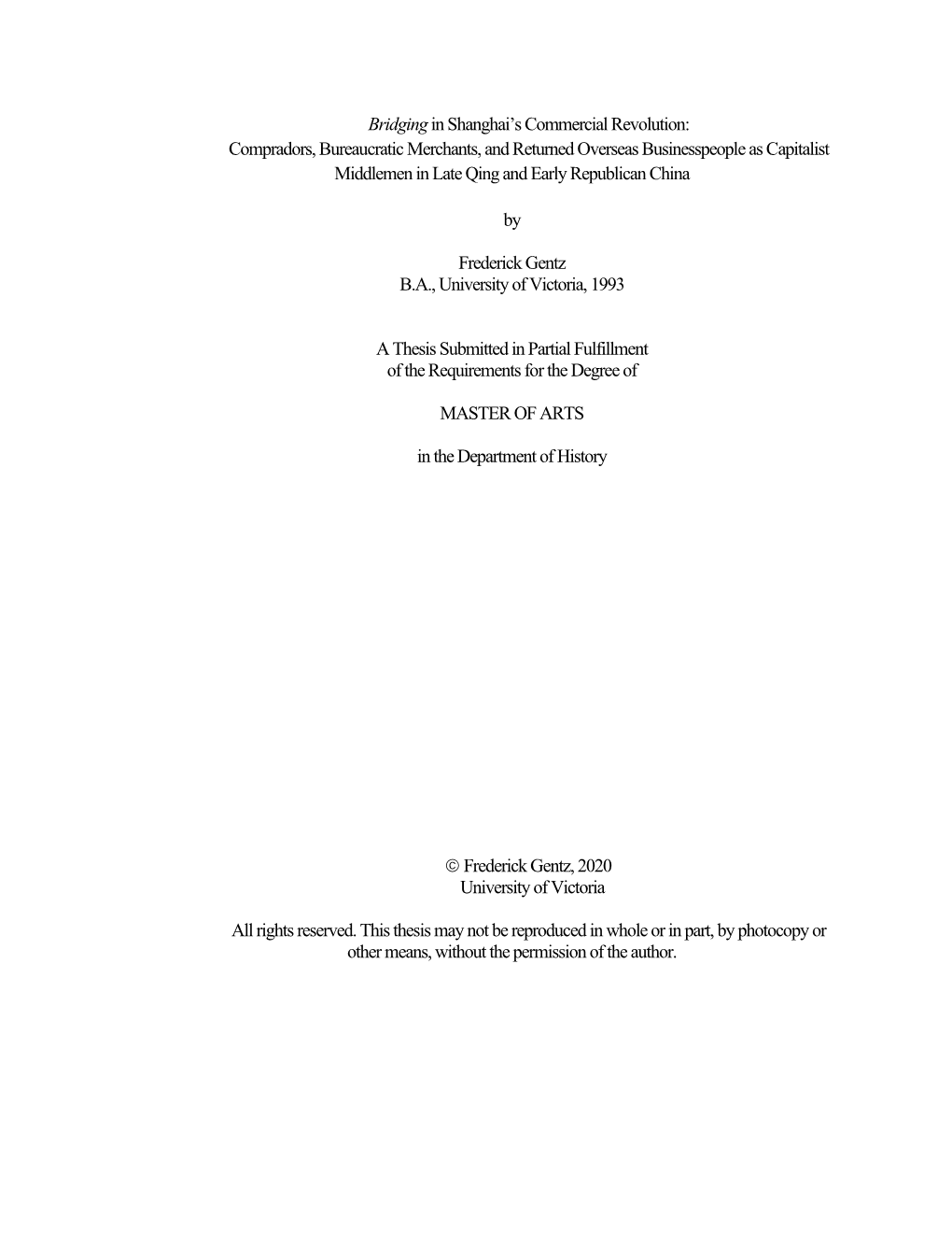 Uvic Thesis Template