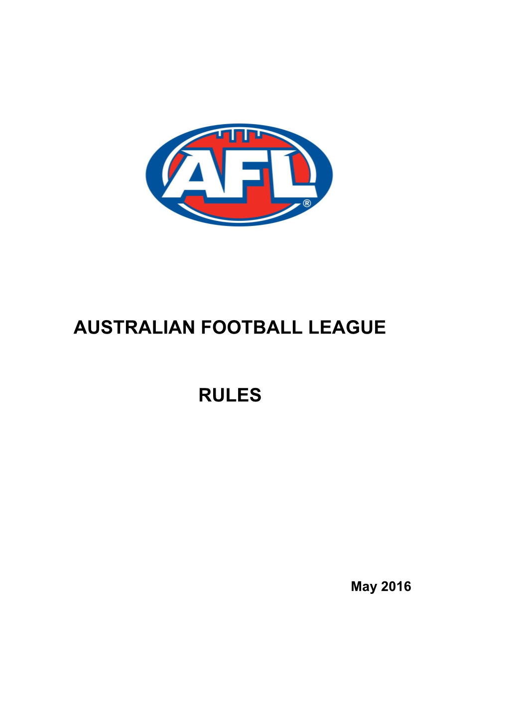 Australian Football League Rules