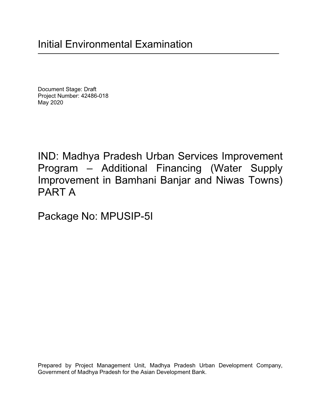 42486-018: Madhya Pradesh Urban Services