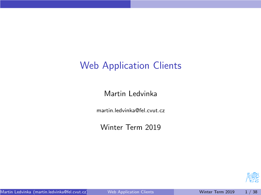 Web Application Clients
