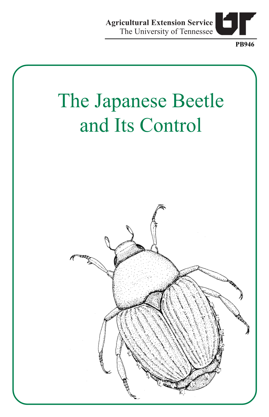 The Japanese Beetle and Its Control