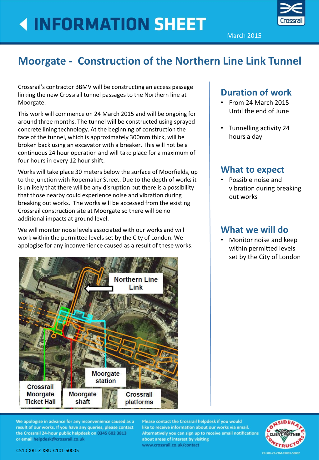 Moorgate - Construction of the Northern Line Link Tunnel