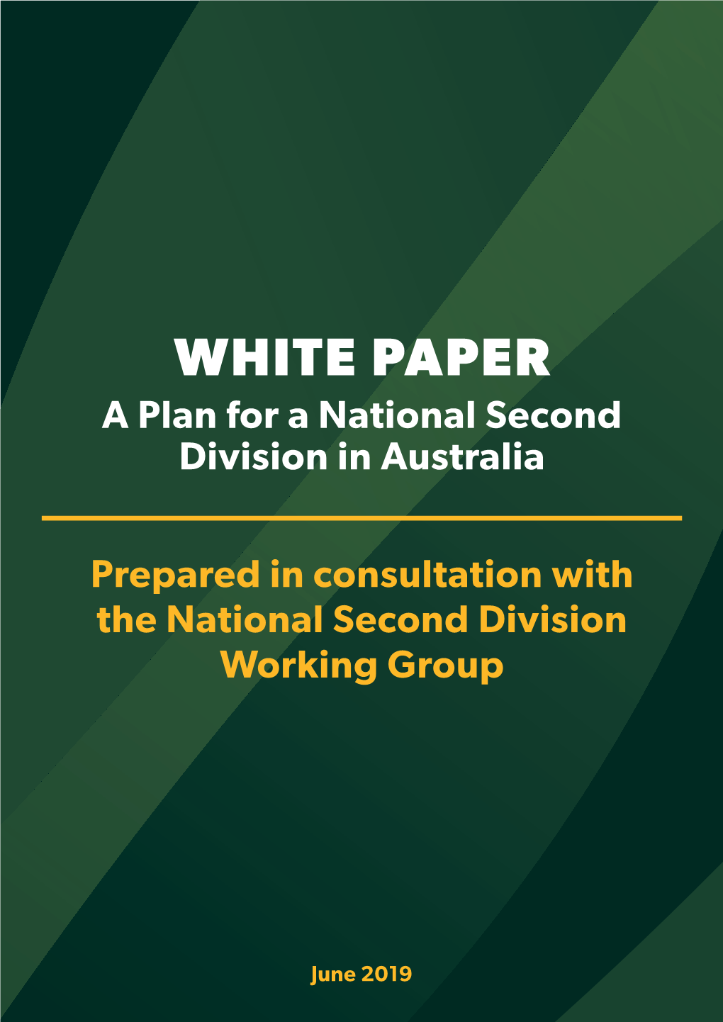 WHITE PAPER a Plan for a National Second Division in Australia