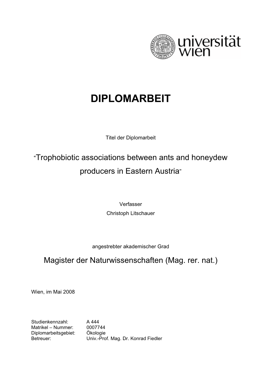 Diplomarbeit