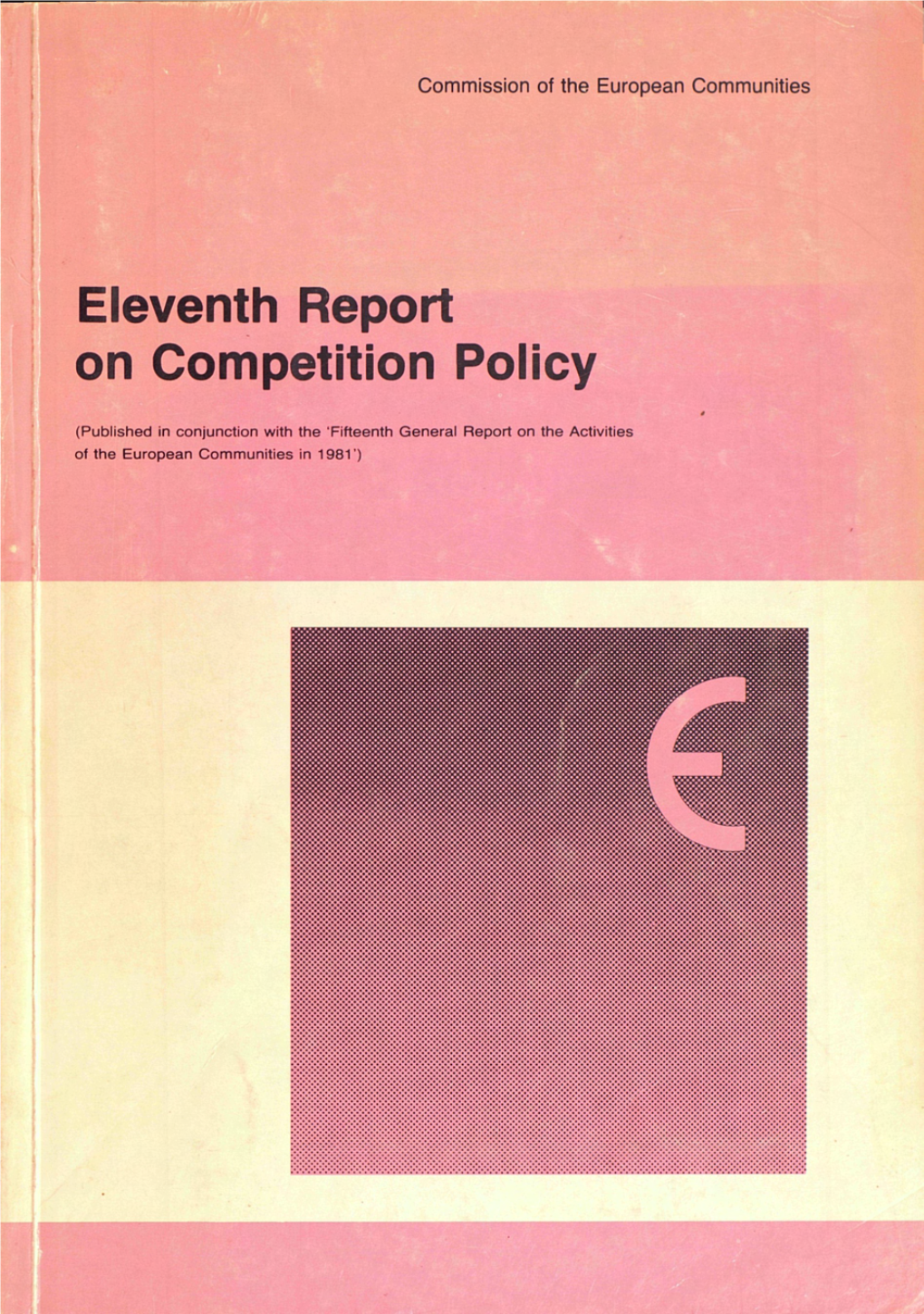 Eleventh Report on Competition Policy