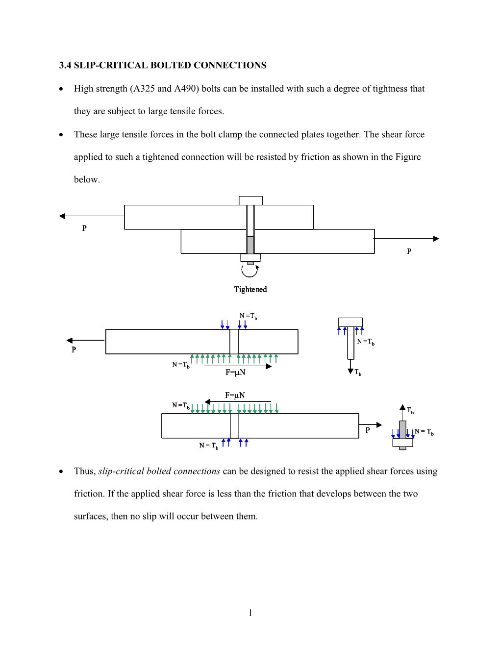 3.4 Slip-Critical Bolted Connections