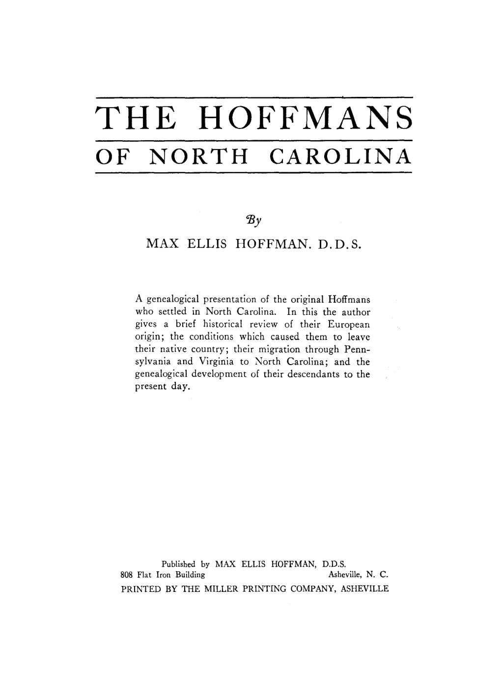 The Hoffmans of North Carolina