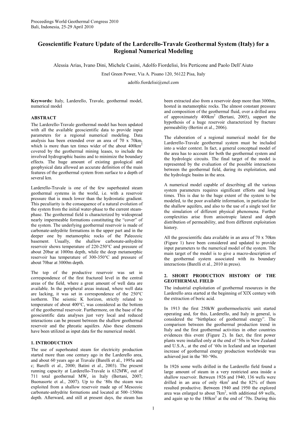 Geoscientific Feature Update of the Larderello-Travale Geothermal System (Italy) for a Regional Numerical Modeling