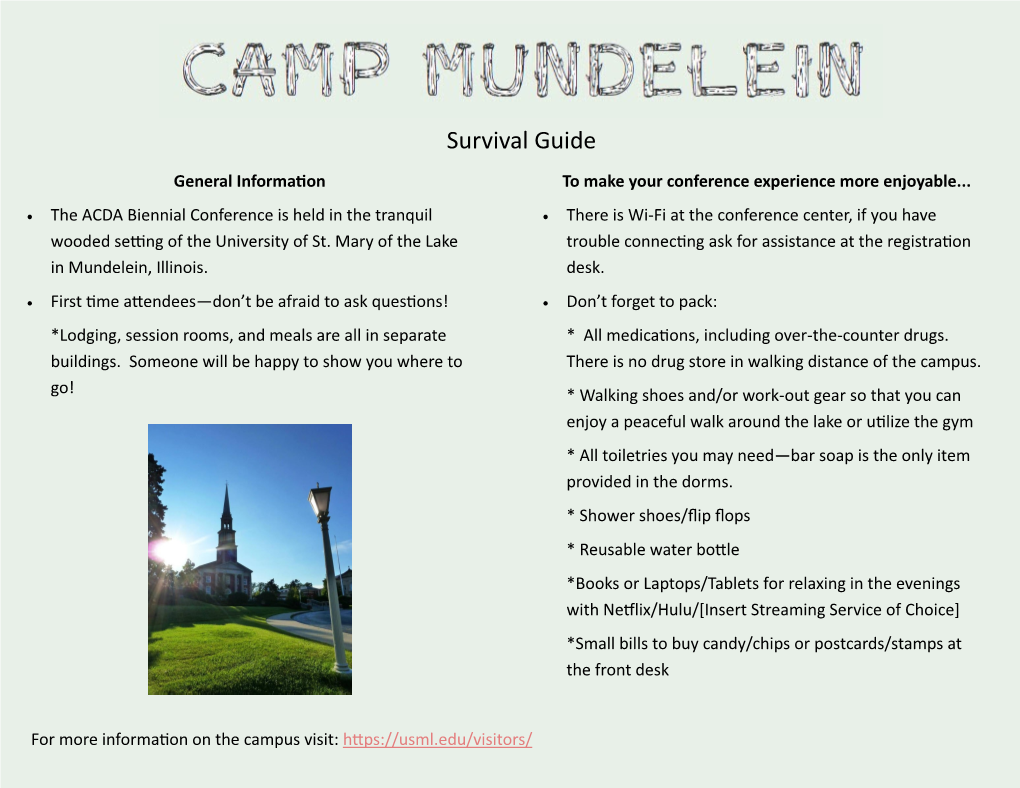 Camp-Mundelein-Survival-Guide