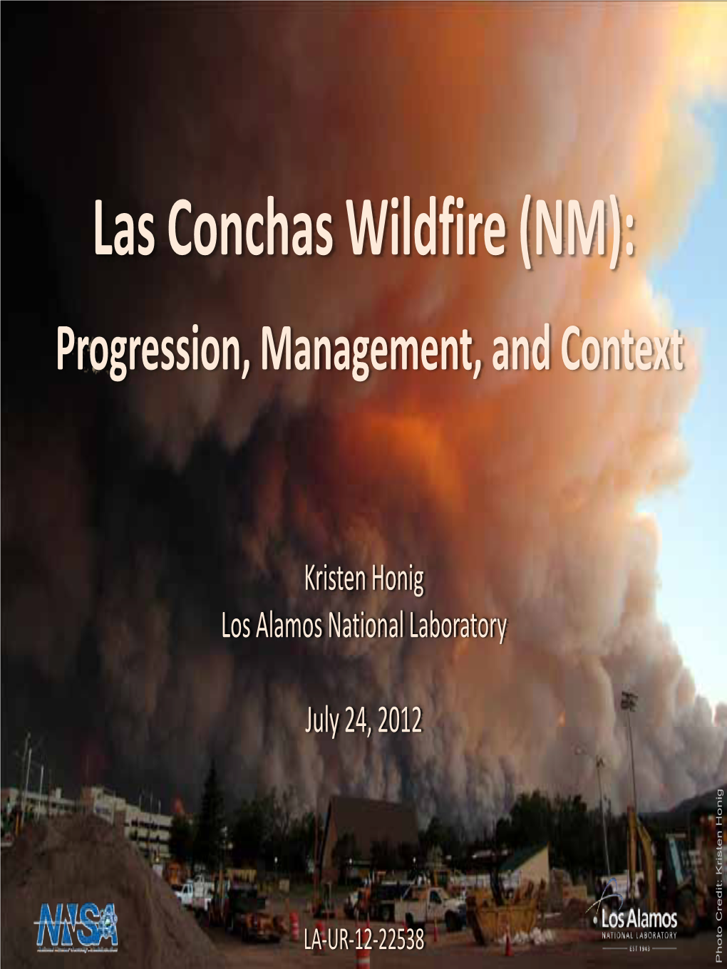 Las Conchas Wildfire (NM): Progression, Management, And