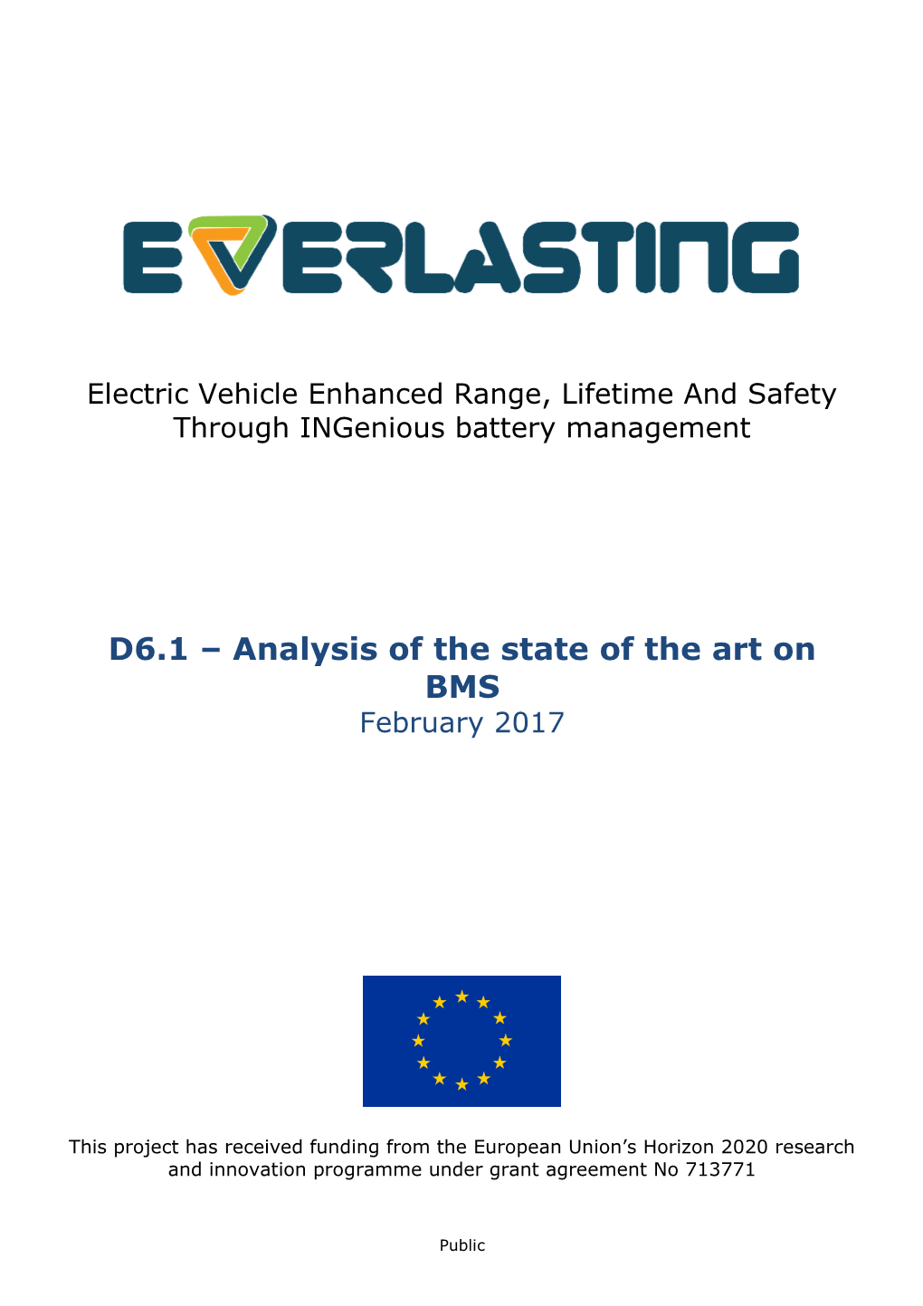 D6.1 – Analysis of the State of the Art on BMS February 2017