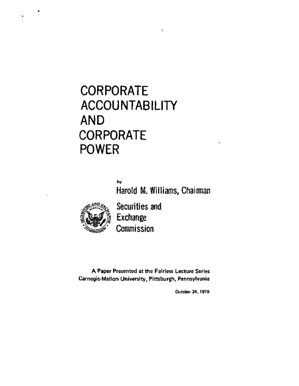 Corporate Accountability and Corporate Power