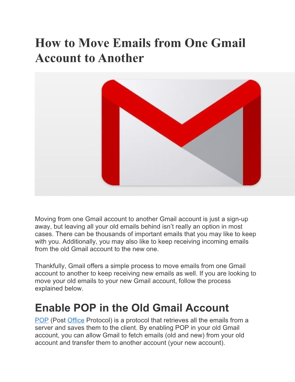 How to Move Emails from One Gmail Account to Another