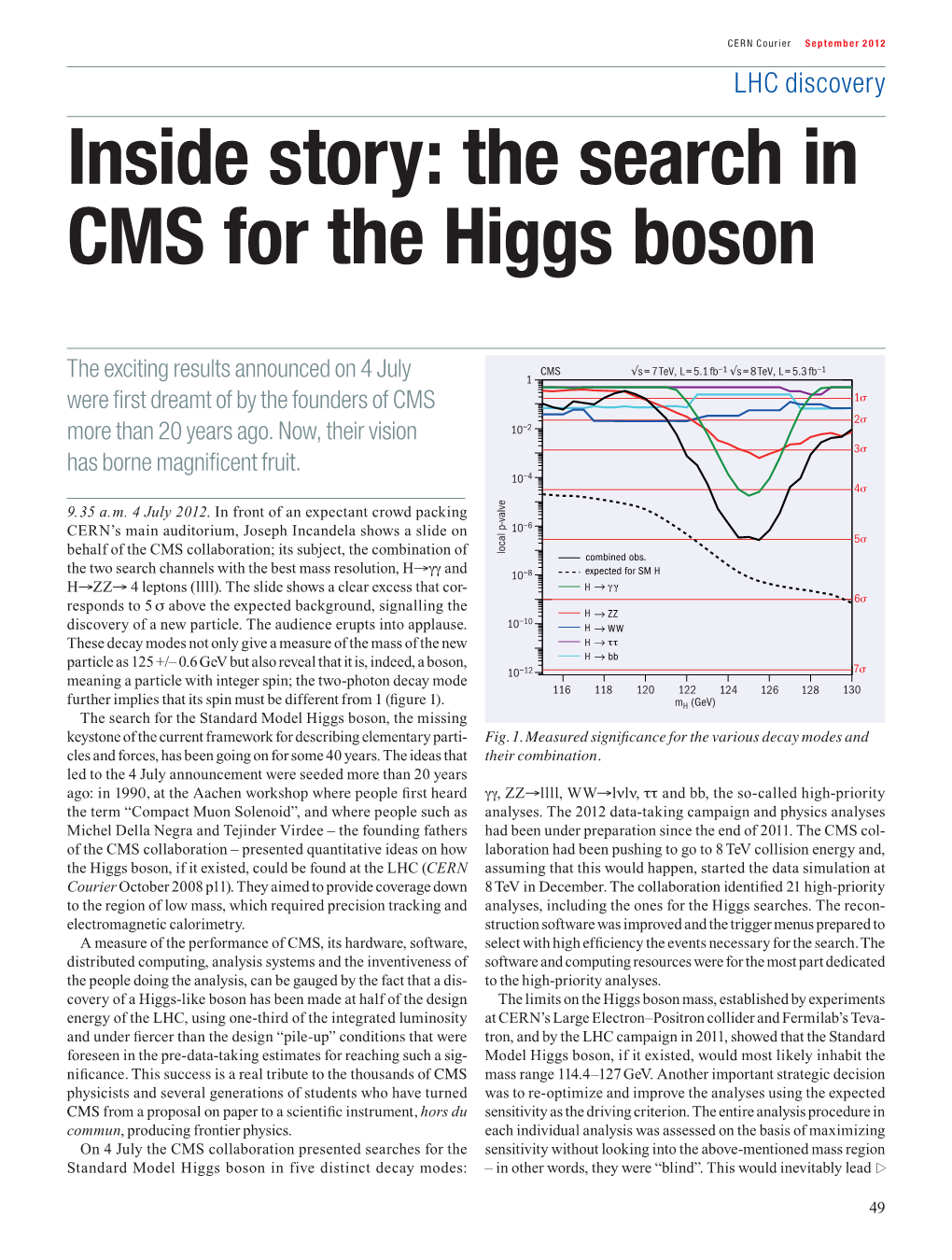 Inside Story: the Search in CMS for the Higgs Boson
