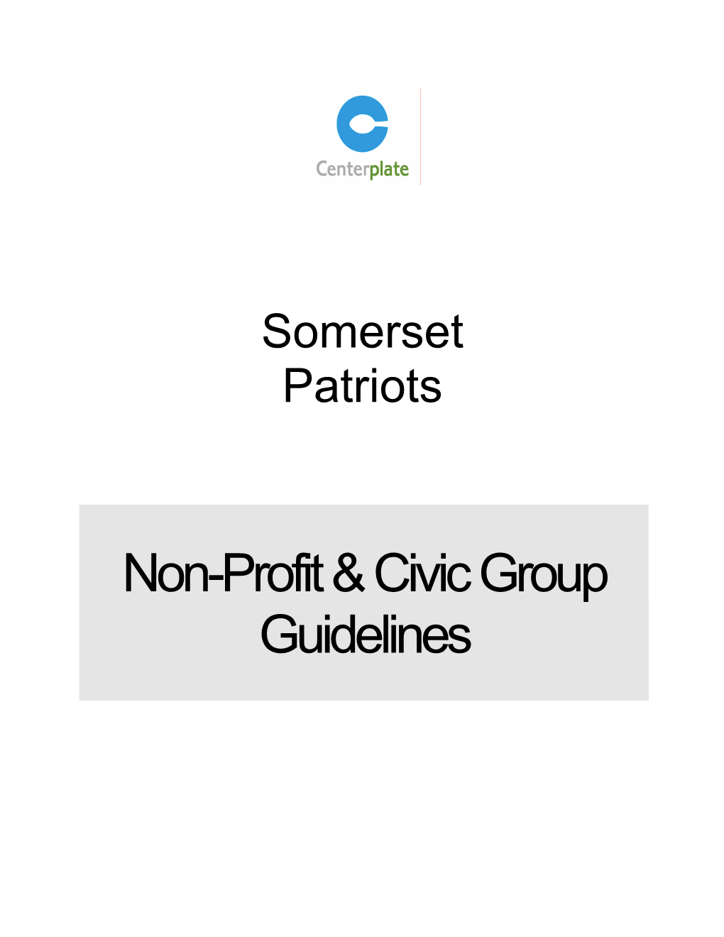 Non-Profit & Civic Group Guidelines