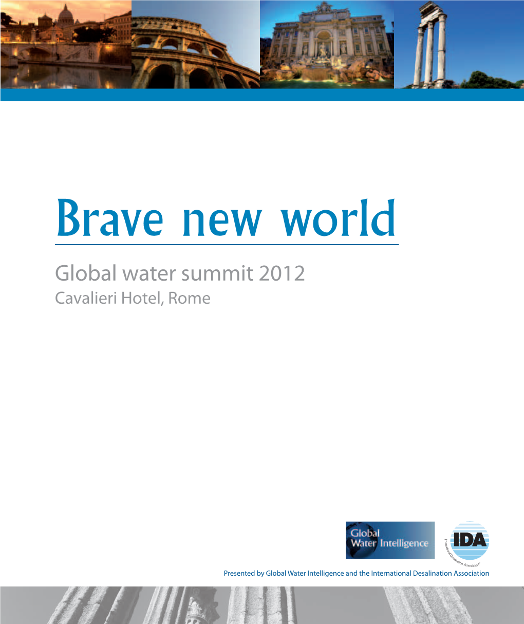 Brave New World Global Water Summit 2012