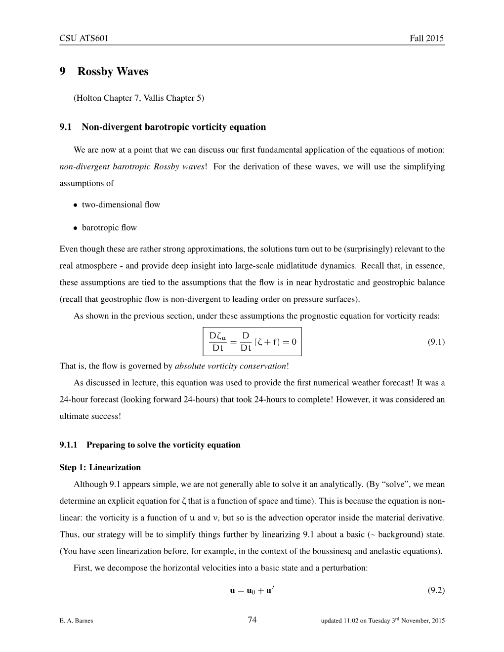 9 Rossby Waves