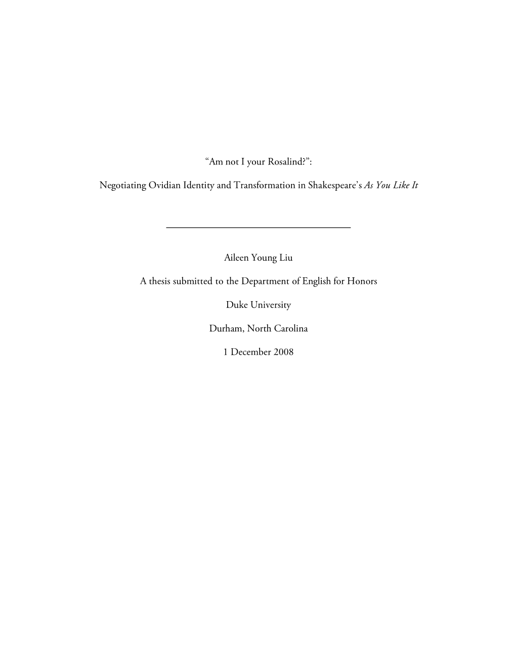 Honors Thesis