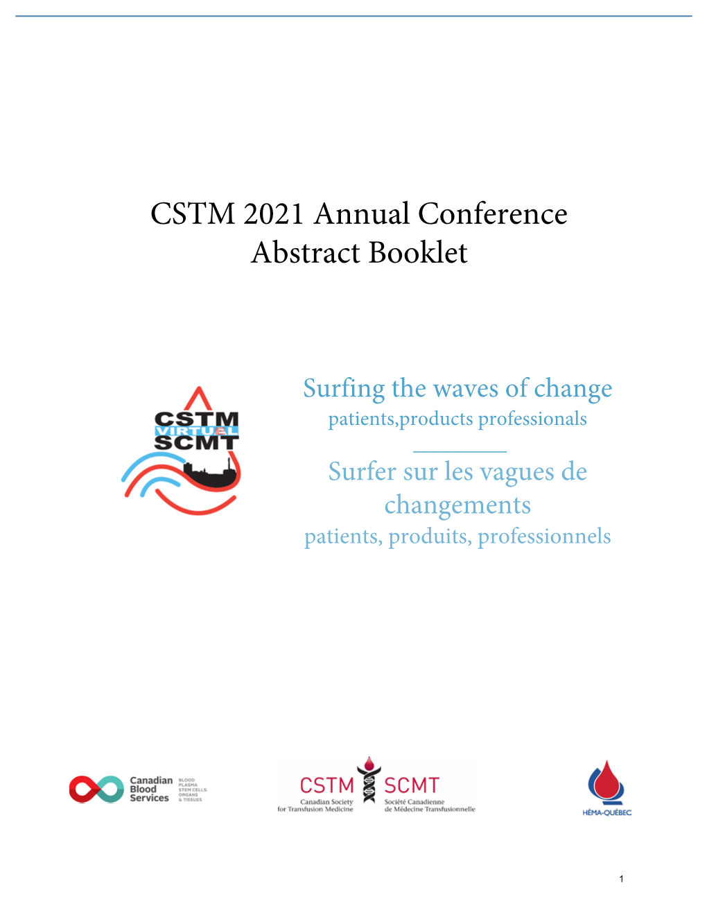 CSTM 2021 Annual Conference Abstract Booklet