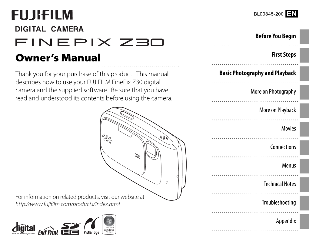 Finepix Z30 Owner's Manual