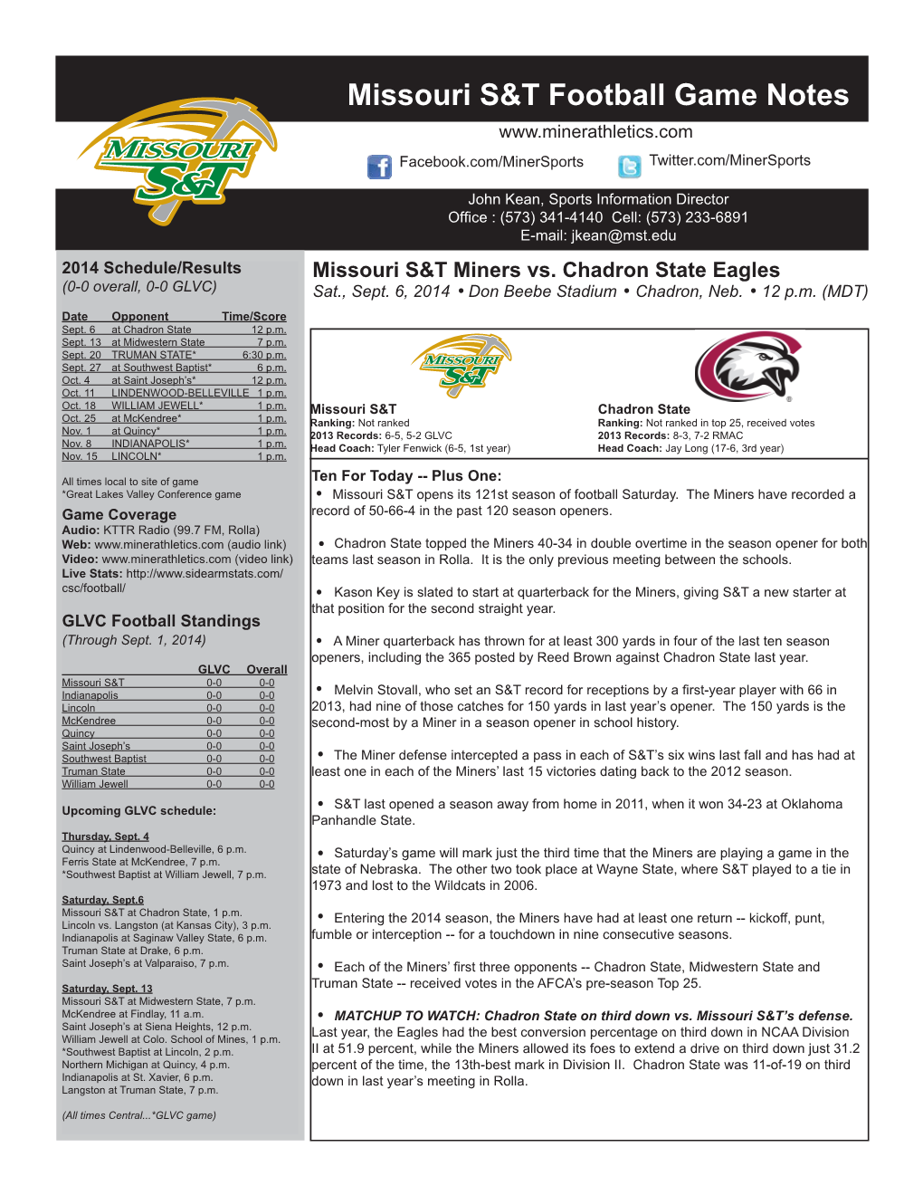 2014 Football Notes.Indd