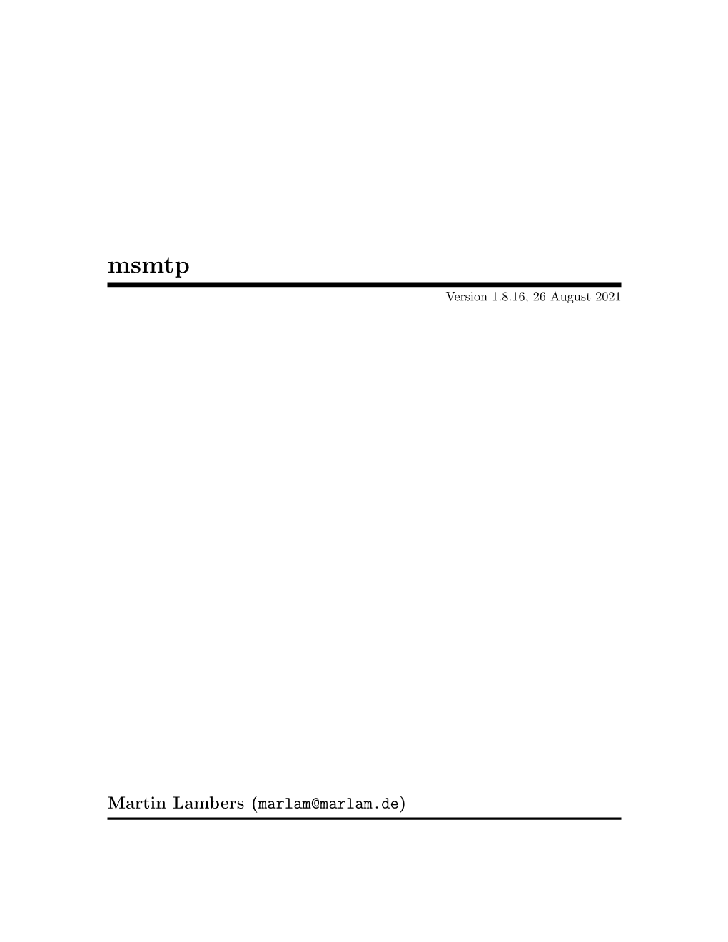 Msmtp Manual in PDF Format