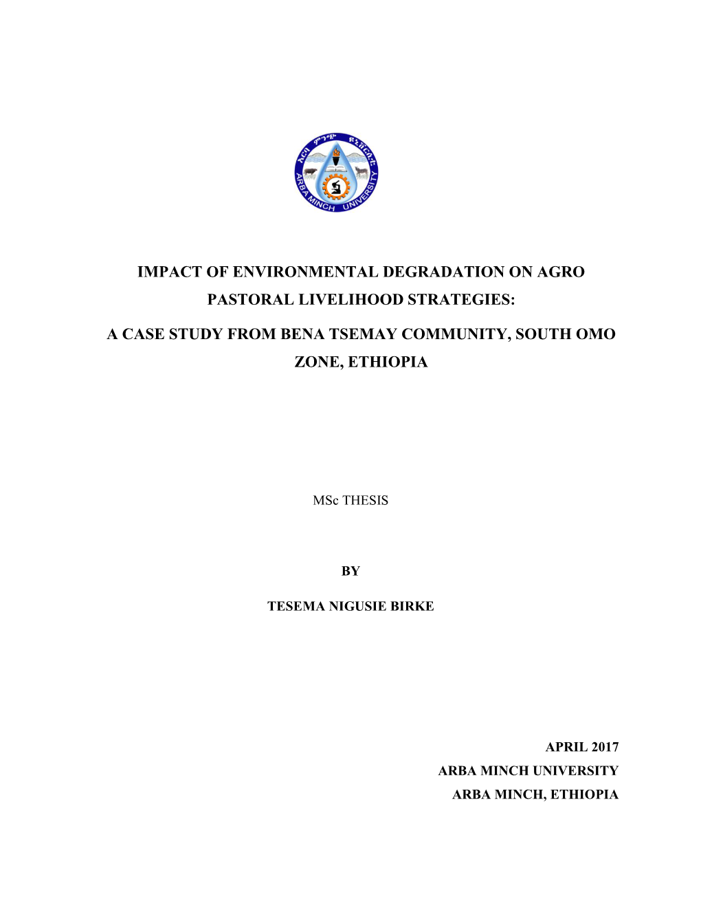 A Case Study from Bena Tsemay Community, South Omo Zone, Ethiopia