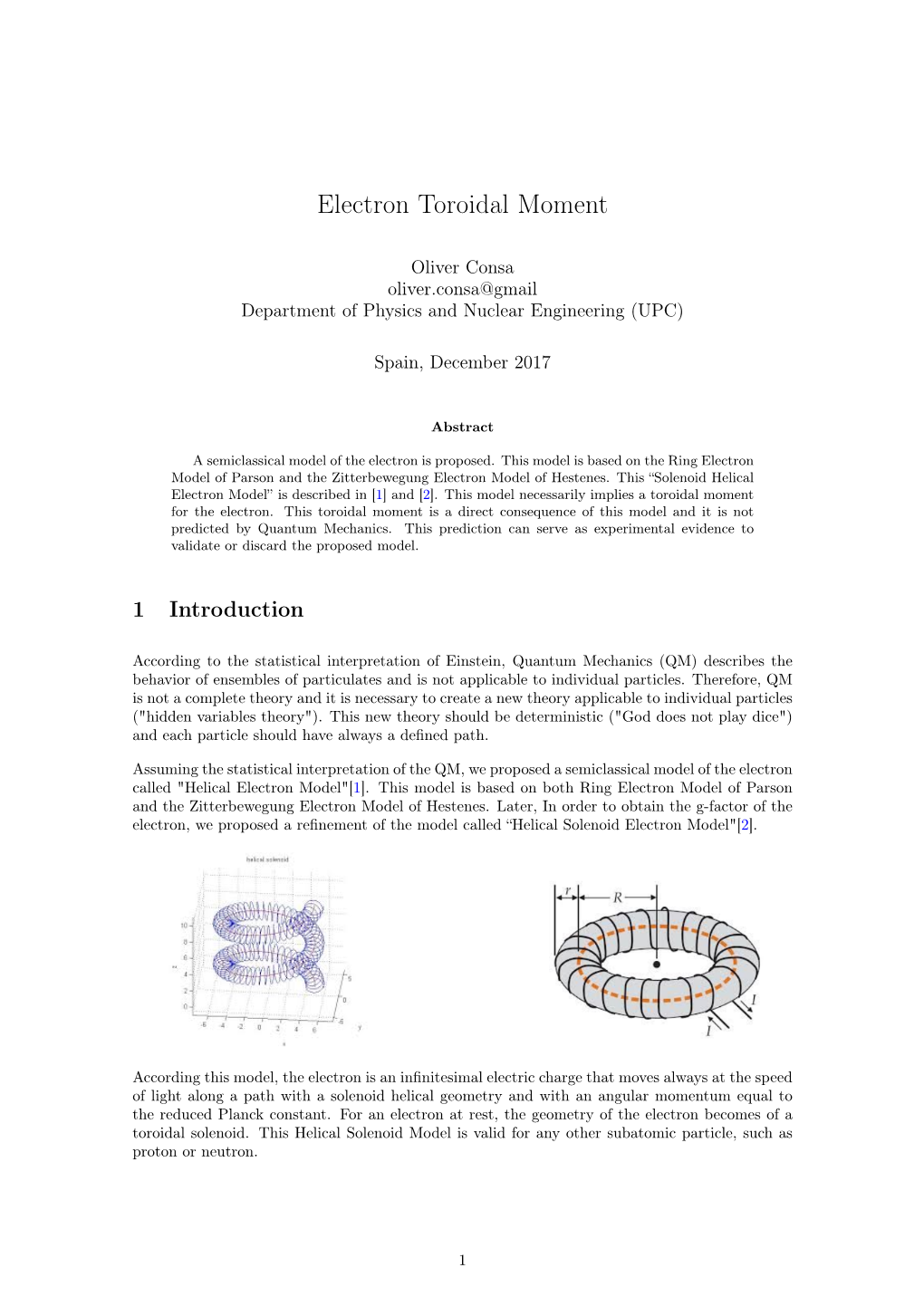 Electron Toroidal Moment