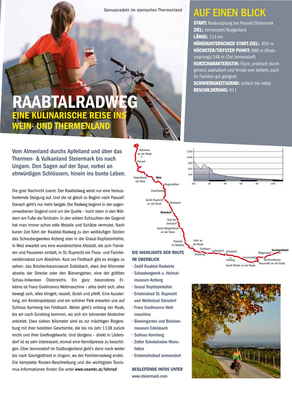 Raabtalradweg Eine Kulinarische Reise Ins Wein- Und Thermenland