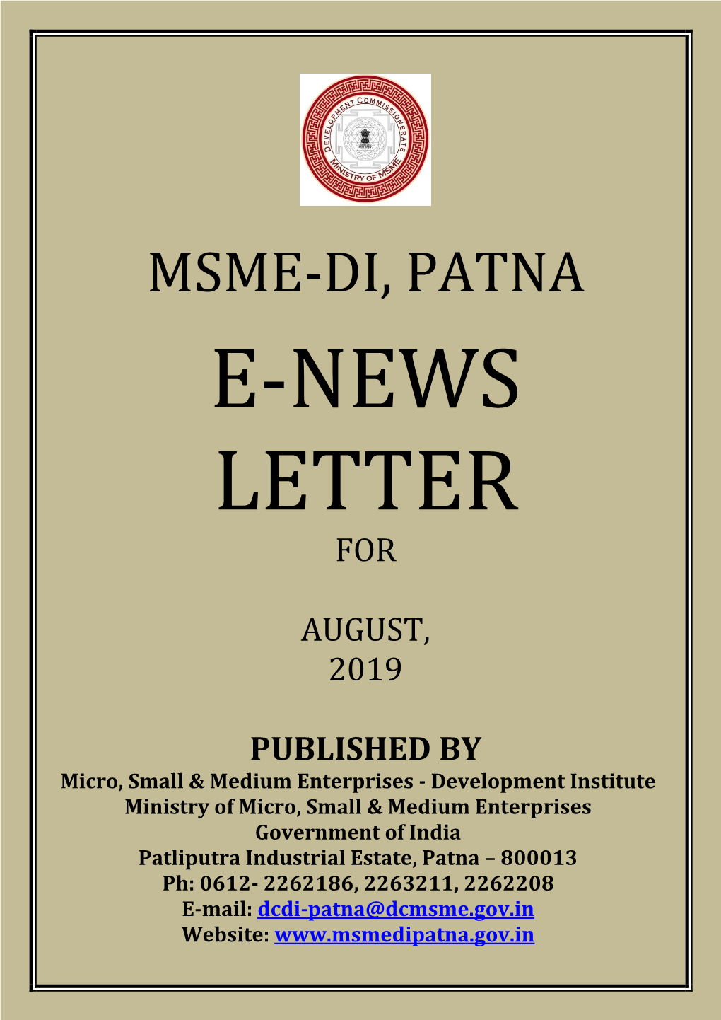 E-Newsletter August, 2019