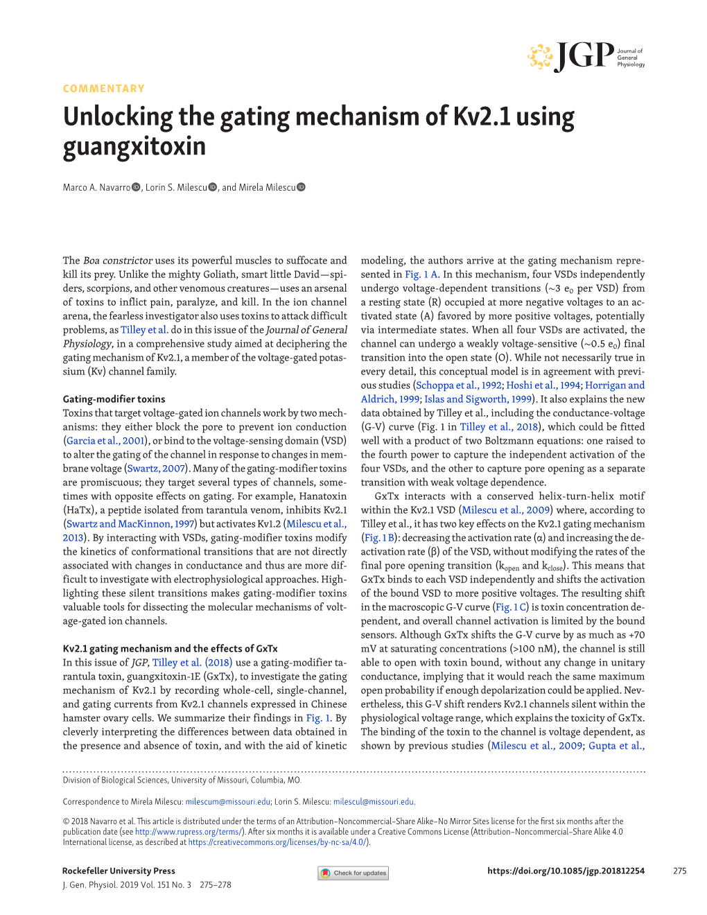 Unlocking the Gating Mechanism of Kv2.1 Using Guangxitoxin