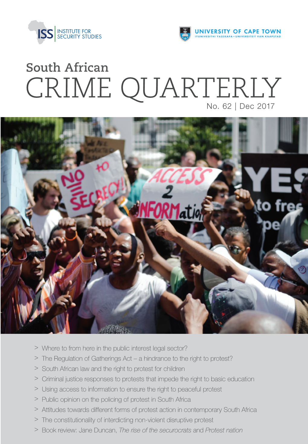 South African Crime Quarterly No. 62