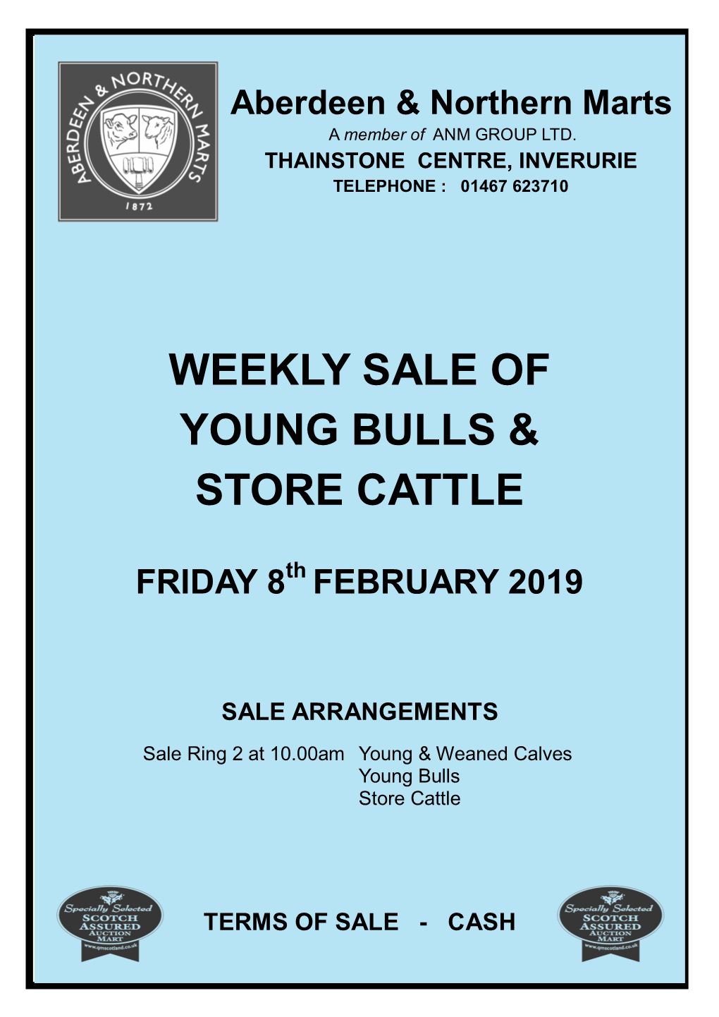 Weekly Sale of Young Bulls & Store Cattle