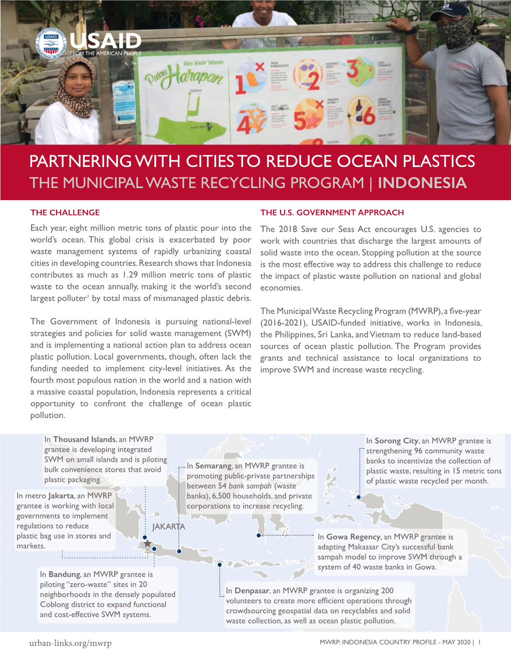 Partnering with Cities to Reduce Ocean Plastics the Municipal Waste Recycling Program | Indonesia