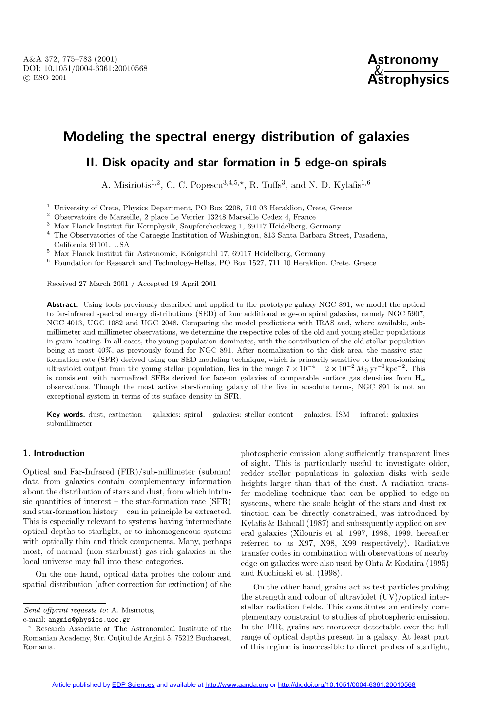 Modeling the Spectral Energy Distribution of Galaxies