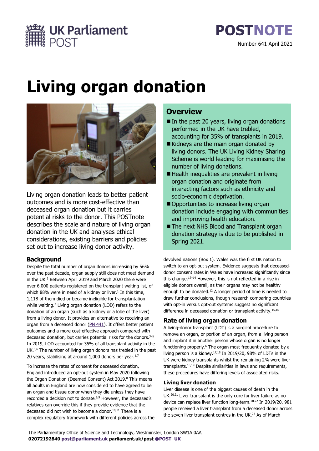 Living Organ Donation